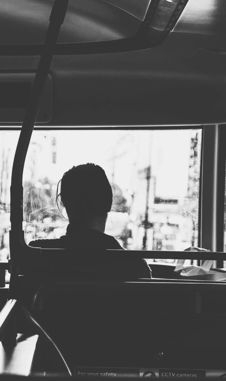 Black and white image of a man sitting on a bus. Do you struggle with anxious thoughts? Discover how anxiety therapy in Coconut Creek, FL can help you relieve your anxious thoughts and manage them in healthy ways.